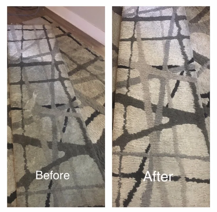 Deep carpet cleaning results